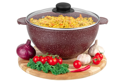 Казан 4 л ГАРМОНИЯ ВКУСА Рубин С КРЫШКОЙ ф24, 30,5*25,5*17,5 см