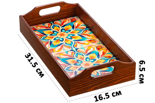 Поднос 31,5*16,5*6,5 см Яркий орнамент прямоугольный - Elan gallery фото 2