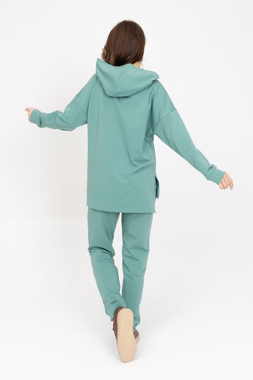 Брюки Футер 2-х нитка шалфей - Solo mio фото 4