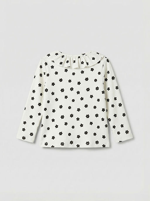 ?i?ek Desenli K?z Bebek Bluz ve Tayt