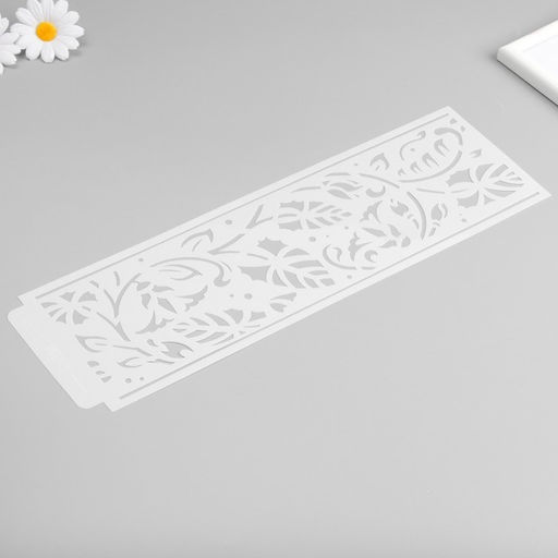 Трафарет бордюрный пластик «Вьюнок», 40×12 см