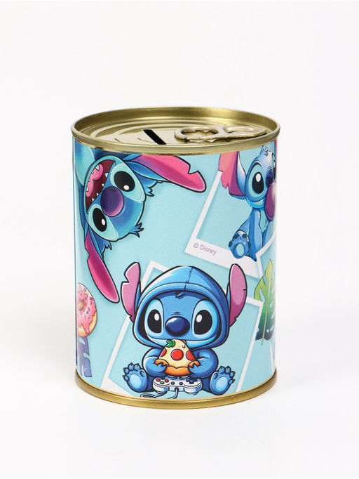 Цена за 2 шт. Копилка металлическая, 9.5 см×7.5 см×7.5 см, Стич