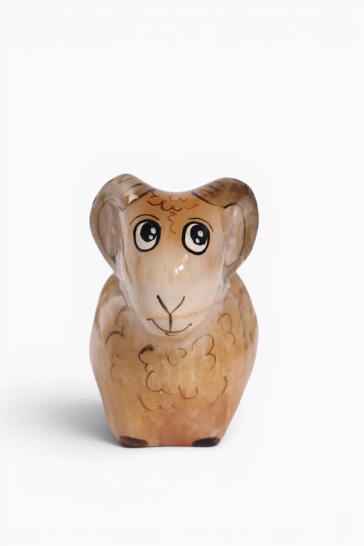 Фигурка «Барашек золотой», 5.5×6.5 см, селенит