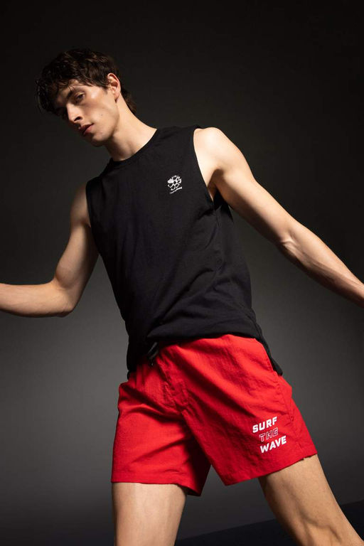 Короткие шорты для плавания с принтом DeFactoFit  фото 3