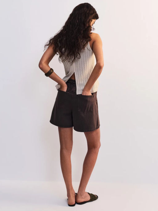 Джинсовые шорты А-силуэта с эластичным поясом ZR2605092305-27 / Zarina