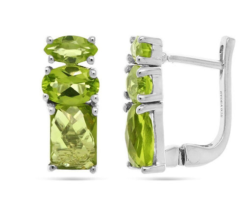 Серьги из серебра перидот, Симфония