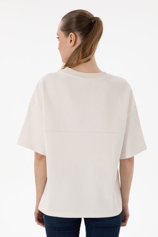 Kad_n Krem Ti__rt Sepette S_rpriz _ndirim - U.s. polo assn фото 5