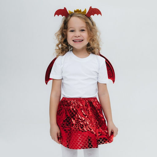 Карнавальный набор «Королева драконов»: крылья, юбка, ободок, красный