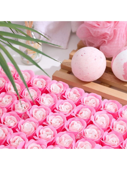 Розы мыльные, бело-розовые, набор, 81 шт. - SB BEAUTY фото 3