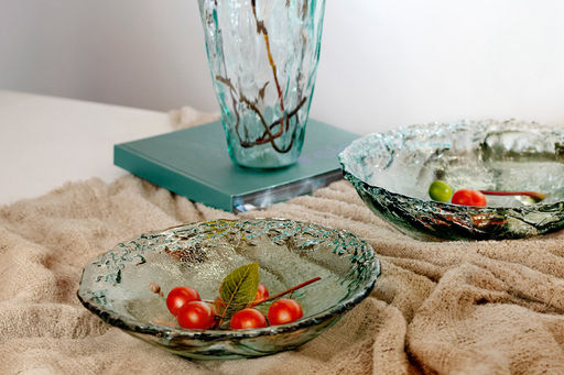 Ваза, 29х13 см, декоративная, стекло, мятый эффект, Pandora - San miguel фото 2