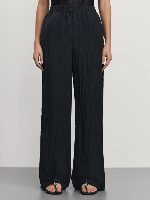 Широкие брюки из жатой ткани / Zarina  фото 2