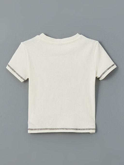 Bisiklet Yaka K?z ?ocuk Ti??rt