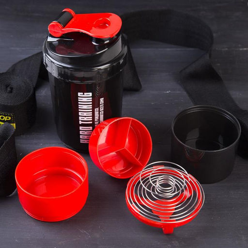 Шейкер с чашей под протеин Тяжёлая тренировка, 500 мл - Командор фото 2