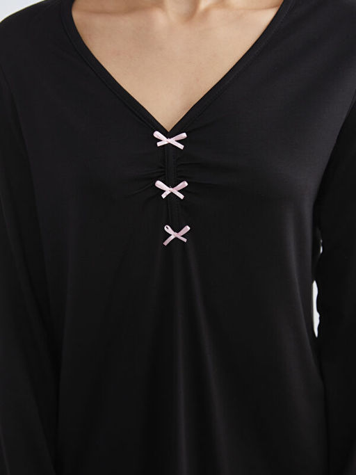 V Yaka Kad?n Pijama Tak?m