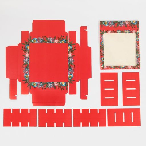 Цена за 5 шт. Коробка под 16 конфет с ячейками Яркий новый год 17,7 х 17,7 х 3,8 см - Дарите счастье фото 7