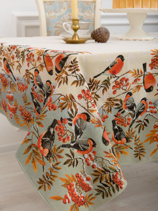 Ветка рябины - гобеленовая скатерть 140х180 - Гобеленглавснаб фото 3