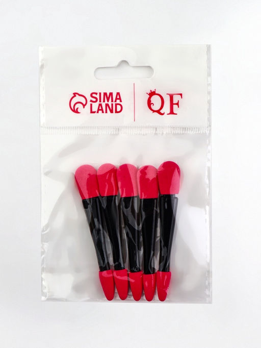 Цена за 2 шт. Набор аппликаторов, 5 шт., 6.5 см, двусторонние, чёрный, розовый