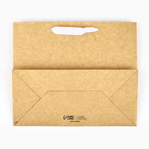 Пакет подарочный новогодний крафтовый с пластиковым окном Новый год, 31?26?11 см