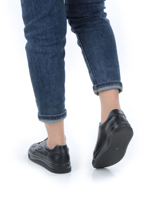 05-PDD165-3 BLACK Кроссовки женские (натуральная кожа) - Фабричный китай фото 3