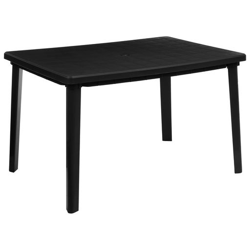 Стол прямоугольный, 120×85×75 см, пластиковый, коричневый
