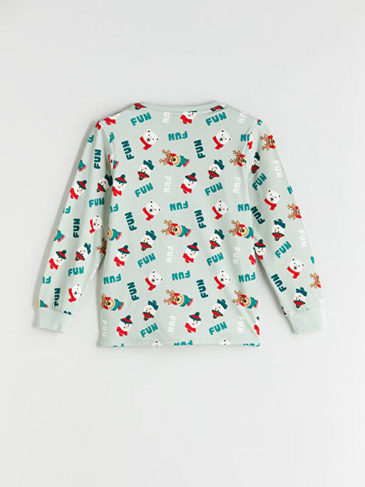 Bisiklet Yaka Y?lba?? Temal? Erkek ?ocuk Pijama ?st