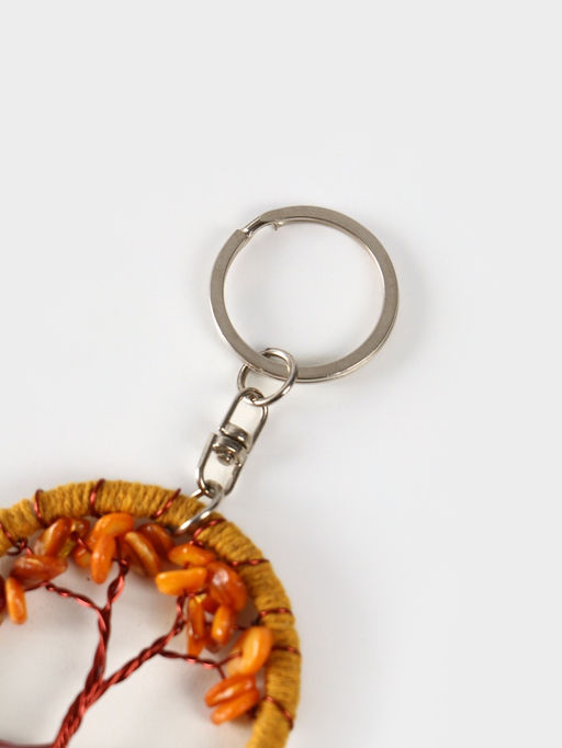 Брелок ловец снов «Древо», 19 см, бежевый