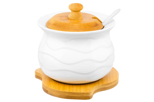 Сахарница Elan Gallery Айсберг волны фарфор 350 мл 11,5×10,5×10,5 см  фото 18