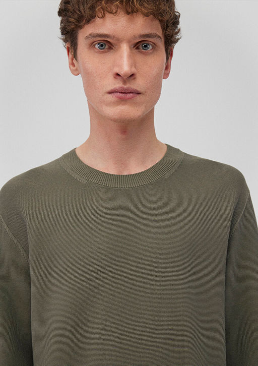 Bisiklet Yaka Haki Kazak - Mavi фото 5