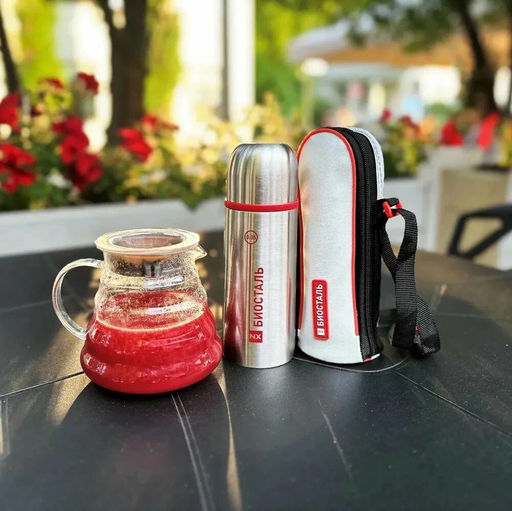 Термос 0,75 л "BIOSTAL" у/г, с чехлом, арт. NX-750В