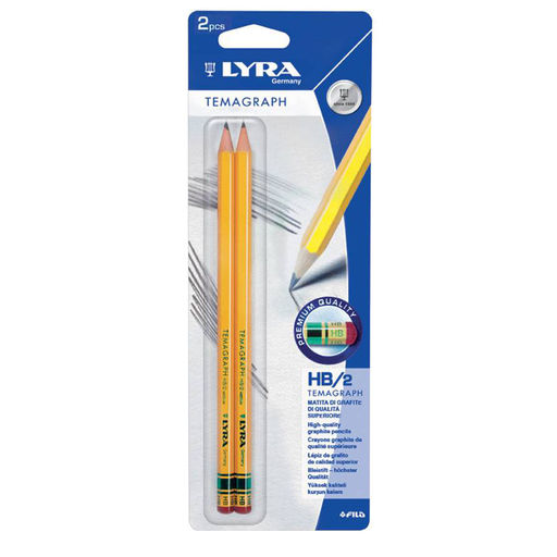 LYRA Чернографитные карандаши TEMAGRAPH HB +TEMP BLS заточенный 2 шт