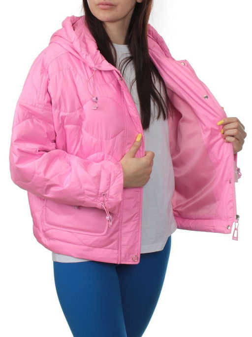 23-022 PINK Куртка оверсайз демисезонная женская (синтепон 100 гр.) - Fashion фото 7