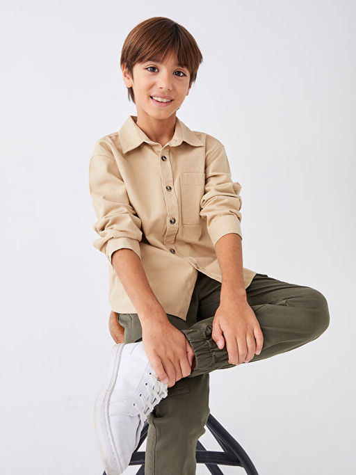 Rahat Kal?p Gabardin Erkek ?ocuk G?mlek - Waikiki фото 2