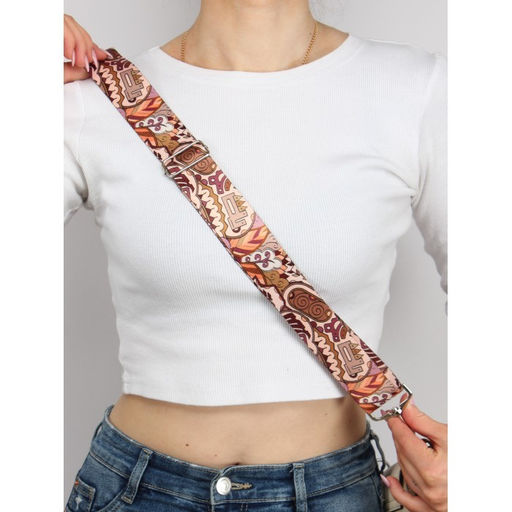 Плечевой ремень (стропа) ADEL-239/регулируемый, макс длина 150см, узор рыжий mpl принт 263299