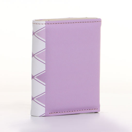 Кошелёк женский на кнопке, 10.5×2.5×8.5 см, с принтом, сиреневый/белый