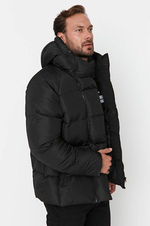 Siyah Oversize Suya ve R_zgara Dayan_kl_ _i_me K__l_k Mont TMNAW23MO00086 - Trendyolmilla фото 2
