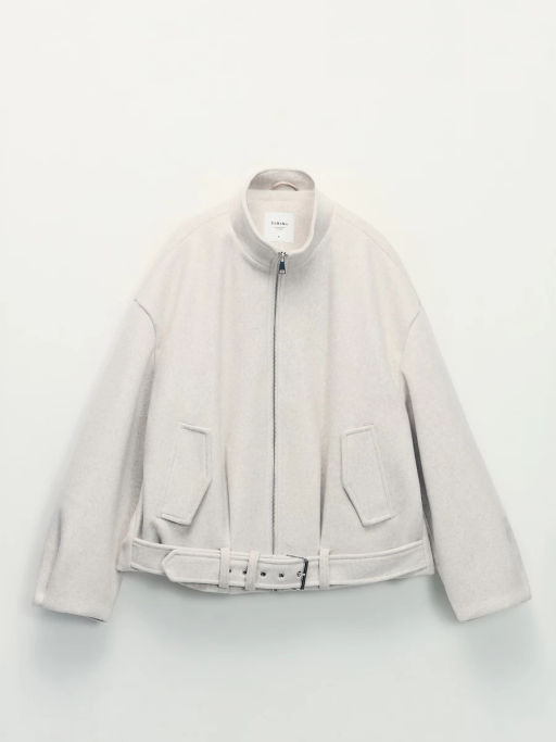 Куртка-бомбер оверсайз из пальтовой ткани / Zarina