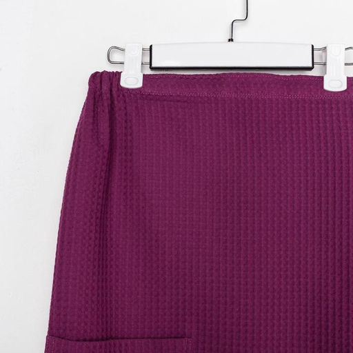 Полотенце банное Этель Парео с карманом 80*140 см. цв. темная сирень, 100% хл, вафля 240 г/м2  фото 7