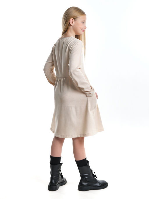 Платье для девочки нарядная одежда школа UD 7373 кремовый - Mini maxi фото 2