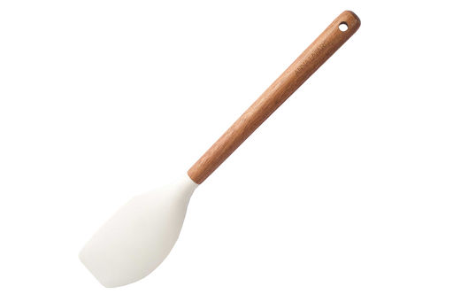 Лопатка-шпатель, 32 см, силикон/дерево, молочный, Wenge - Anna lafarg фото 2