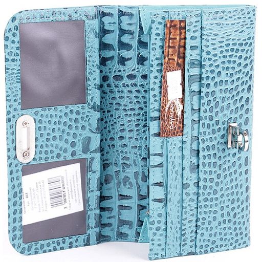 Портмоне женское Cayman-403к н/к, 2 отд, 10 карм, бирюза КЛ (97) 118888  фото 3