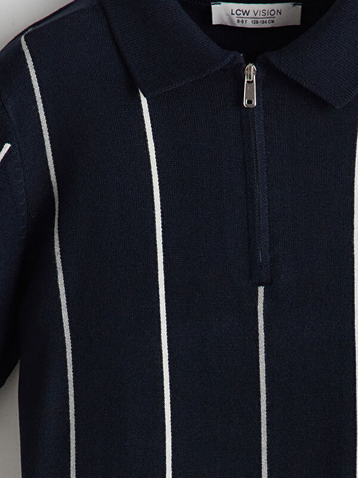 Polo Yaka Erkek ?ocuk Triko Kazak