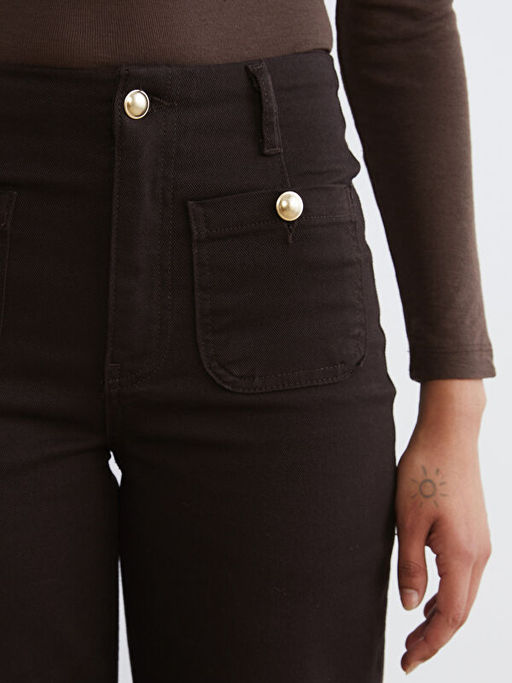 Wideleg Kad?n Jean Pantolon