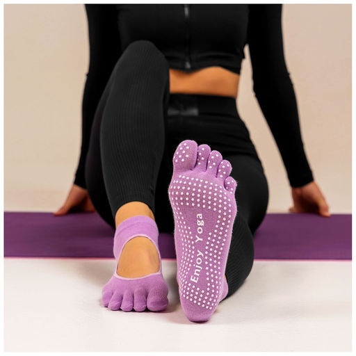 Носки для йоги Sangh, р. 36-39 см, цвет сиреневый  фото 3