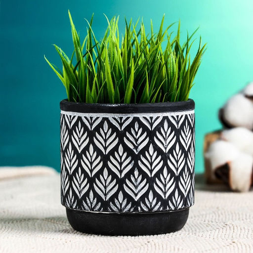 Кашпо для цветов «Узоры», 330 мл, 8.5×8.5×8.5 см, керамическое, МИКС