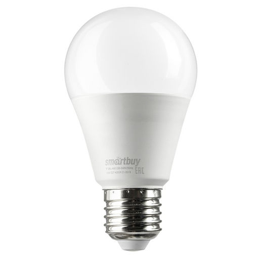 Цена за 2 шт. Лампа cветодиодная Smartbuy, E27, A60, 15 Вт, 4000 К, дневной белый свет