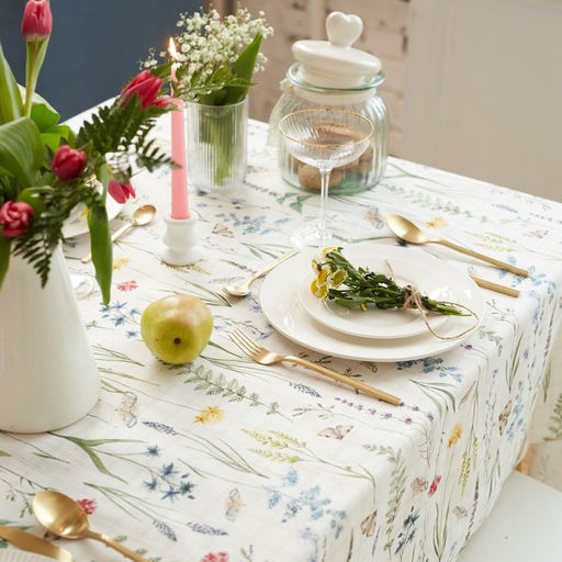 Скатерть «Этель» Wild flowers, 149×110 см, 100% хлопок, репс 210 г/м²