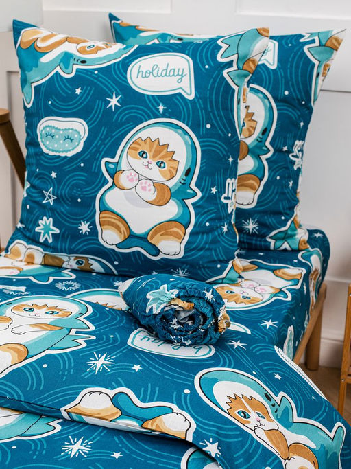 Наволочка 70*70 см, бязь Комфорт, детская расцветка (Кот Акула) - Ивановотекстиль фото 7