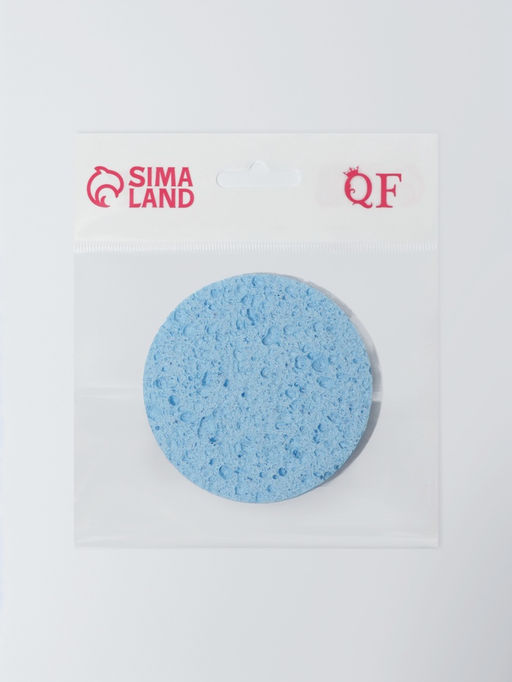 Цена за 5 шт. Спонж для умывания, d=8 см, синий