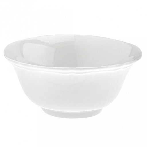 "Совершенство" Салатник фарфоровый 220мл, д11,5х5,1см, белый, рельефный декор, волнистый край (Китай)