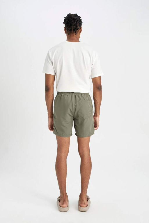 Шорты для плавания выше колена стандартного кроя на сетчатой подкладке - Defacto фото 6